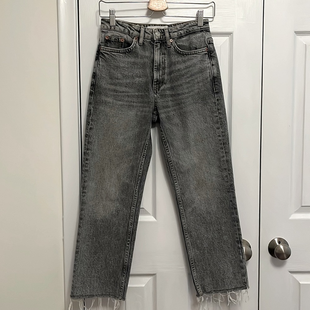 Topshop grey high waist jeans W24 L30